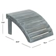 Safavieh Mopani Acacia Ottoman in Ash Grey