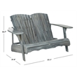 Safavieh Hantom Acacia Bench in Ash Grey