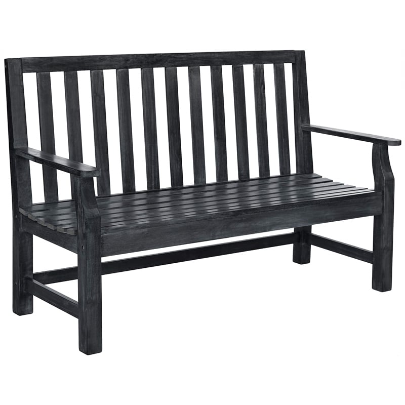 Safavieh Indaka Acacia Bench in Ash Grey