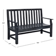 Safavieh Indaka Acacia Bench in Ash Grey