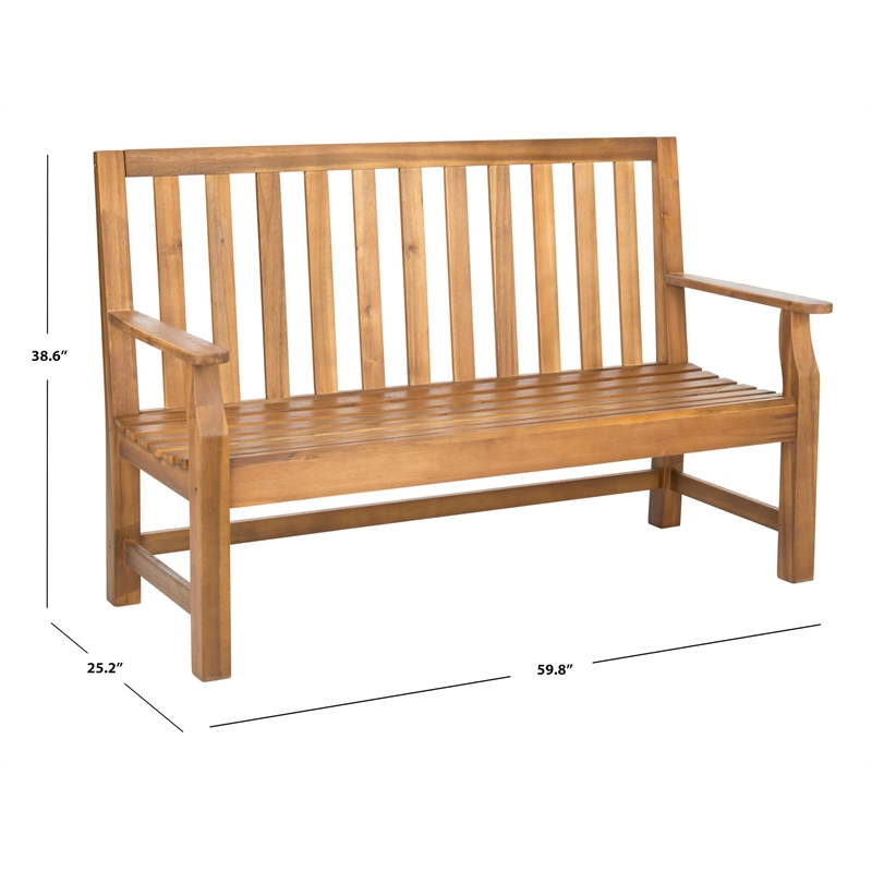 Safavieh Indaka Acacia Bench in Natural