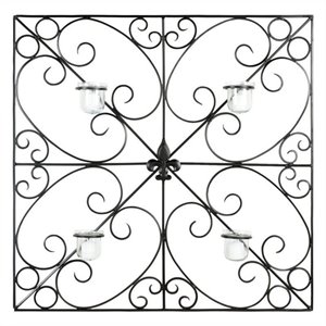 Safavieh Votive Iron and Glass Wall Decor  in Black