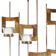 Safavieh Votive Iron and Glass Wall Decor in Burnt Copper