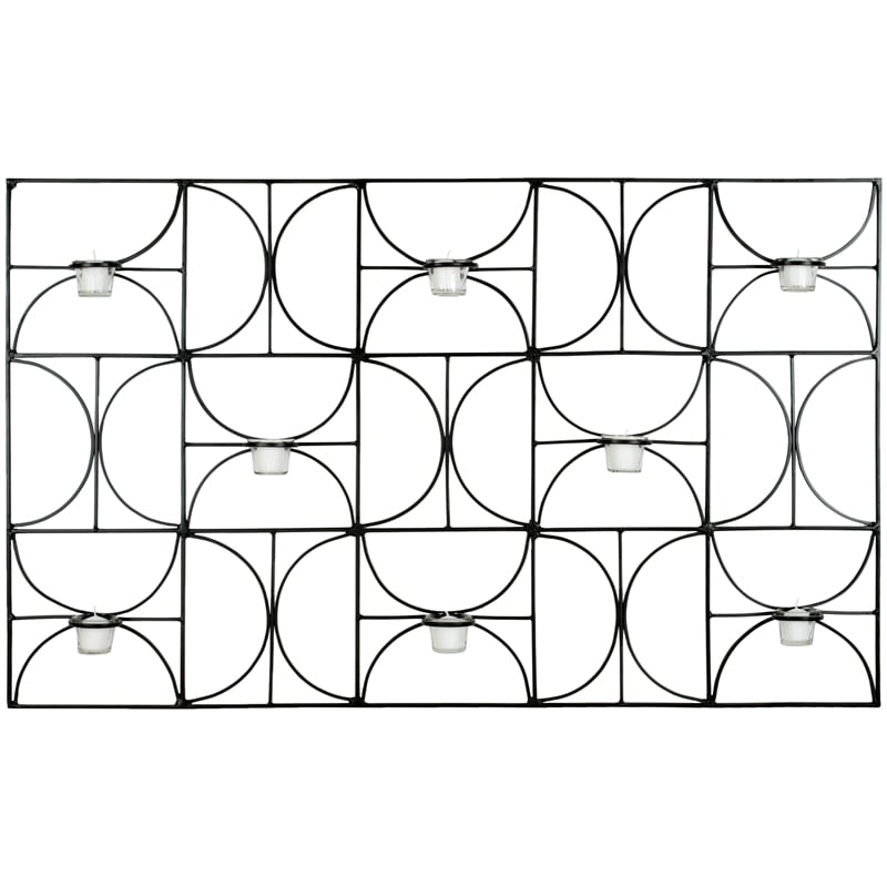 Safavieh Iron and Glass Votive Wall Decor in Black