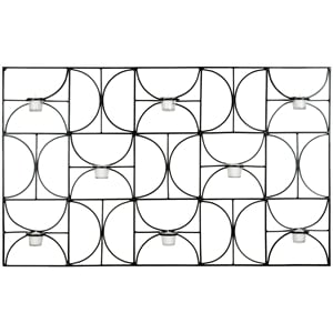 Safavieh Iron and Glass Votive Wall Decor in Black