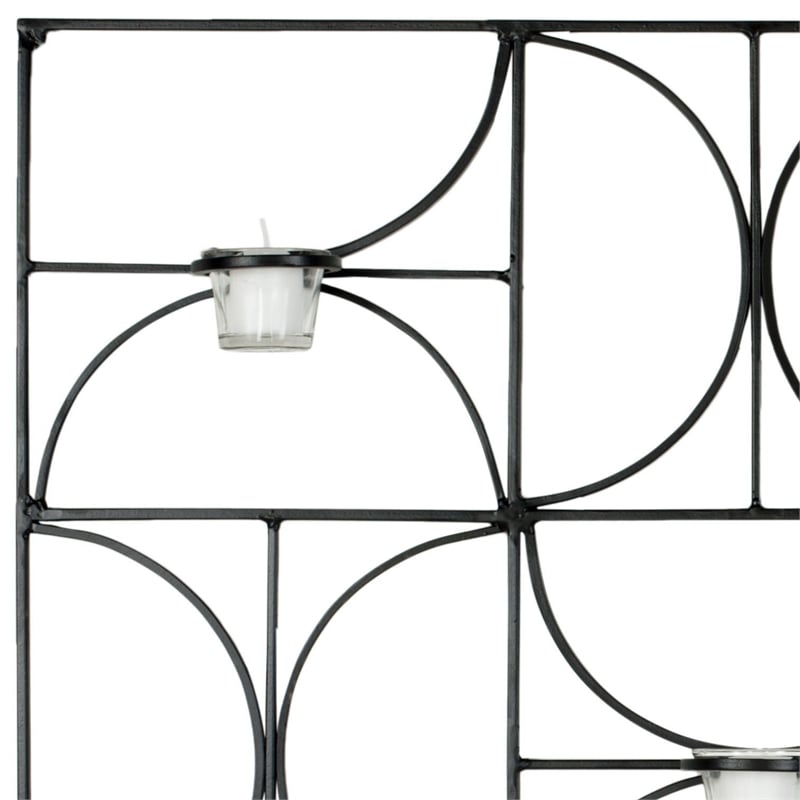 Safavieh Iron and Glass Votive Wall Decor in Black