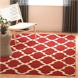 Safavieh Cambridge Wool Large Rectangle Rug CAM121L-8 in Rust and Ivory