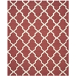 Safavieh Cambridge Wool Large Rectangle Rug CAM121L-8 in Rust and Ivory