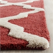 Safavieh Cambridge Wool Large Rectangle Rug CAM121L-8 in Rust and Ivory