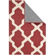 Safavieh Cambridge Wool Large Rectangle Rug CAM121L-8 in Rust and Ivory