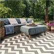Safavieh Courtyard Polypropylene Large Rectangle Rug CY6244-246-9 in Grey and Beige