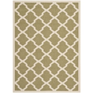 Safavieh Courtyard Polypropylene Small Rectangle Rug CY6903-244-4 in Green and Beige