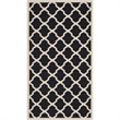 Safavieh Courtyard Polypropylene Runner Rug CY6903-266-3 in Black and Beige