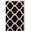 Safavieh Courtyard Polypropylene Medium Rectangle Rug CY6903-266-5 in Black and Beige