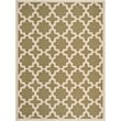Safavieh Courtyard Polypropylene Medium Rectangle Rug CY6913-244-5 in Green and Beige