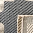Safavieh Courtyard Polypropylene Medium Rectangle Rug CY6913-246-5 in Anthracite and Beige