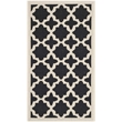 Safavieh Courtyard Polypropylene Accent Rug CY6913-266-2 in Black and Beige