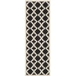 Safavieh Courtyard Polypropylene Runner Rug CY6913-266-27 in Black and Beige