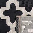Safavieh Courtyard Polypropylene Runner Rug CY6913-266-27 in Black and Beige