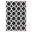 Safavieh Courtyard Polypropylene Rectangle Rug in Black and Beige