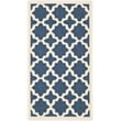 Safavieh Courtyard Polypropylene Accent Rug CY6913-268-2 in Navy and Beige