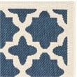 Safavieh Courtyard Polypropylene Accent Rug CY6913-268-2 in Navy and Beige