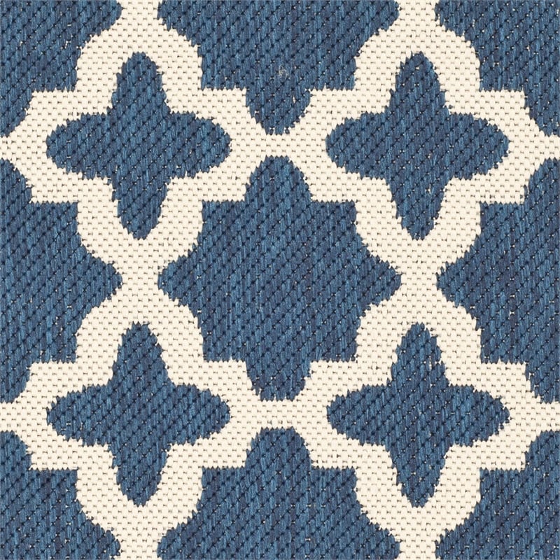 Safavieh Courtyard Polypropylene Accent Rug CY6913-268-2 in Navy and Beige