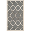 Safavieh Courtyard Polypropylene Accent Rug CY6914-246-2 in Anthracite and Beige
