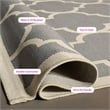 Safavieh Courtyard Polypropylene Medium Rectangle Rug CY6914-246-5 in Anthracite and Beige