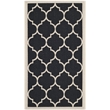 Safavieh Courtyard Polypropylene Accent Rug CY6914-266-2 in Black and Beige