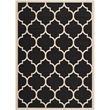 Safavieh Courtyard Polypropylene Medium Rectangle Rug CY6914-266-5 in Black and Beige