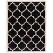 Safavieh Courtyard Polypropylene Large Rectangle Rug CY6914-266-8 in Black and Beige