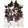 Safavieh Faux Hide Polyester Medium Rectangle Rug FAH160A-5 in Brown and White