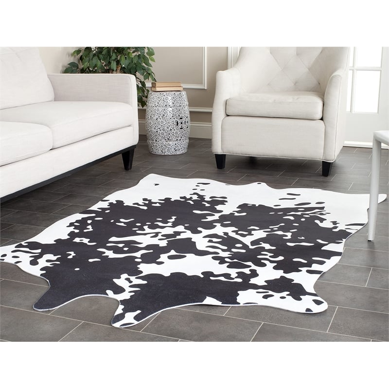 Safavieh Faux Hide Polyester Medium Rectangle Rug FAH160B-5 in Brindle