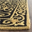 Safavieh Chelsea Wool Moon Half Rug HK11A-3HM in Black