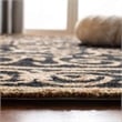 Safavieh Chelsea Wool Moon Half Rug HK11A-3HM in Black
