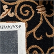 Safavieh Chelsea Wool Moon Half Rug HK11A-3HM in Black