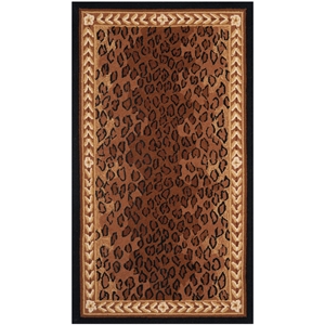 Safavieh Chelsea 2'-9&quot X 4'-9&quot Wool Hand Hooked Rug in Black / Brown