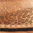 Safavieh Chelsea 4' X 4' Round Wool Hand Hooked Rug in Black / Brown