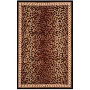 Safavieh Chelsea 5'-3&quot x 8'-3&quot Wool Hand Hooked Rug in Black / Brown