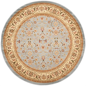 Safavieh Lyndhurst 6' X 6' Round Power Loomed Rug in Light Blue / Ivory