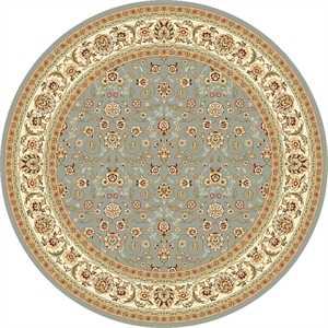 Safavieh Lyndhurst 8' X 8' Round Power Loomed Rug in Light Blue / Ivory