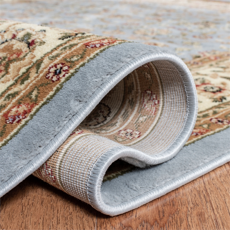 Safavieh Lyndhurst 9' X 12' Power Loomed Rug in Light Blue / Ivory