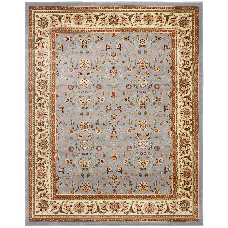 Safavieh Lyndhurst 9' X 12' Power Loomed Rug in Light Blue / Ivory