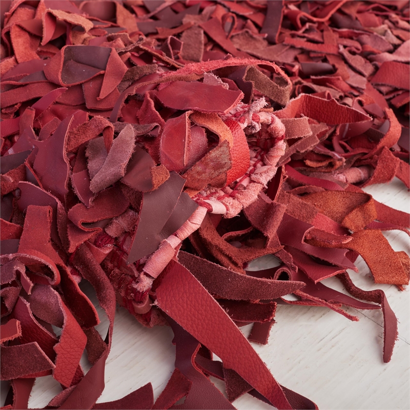 Safavieh Leather Shag Leather Runner Rug LSG511N-26 in Grey