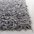 Safavieh Leather Shag Leather Small Rectangle Rug LSG511N-3 in Grey
