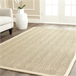 Safavieh Natural Fiber Sisal and Sea Grass Small Rectangle Rug NF115A-4 in Natural and Beige