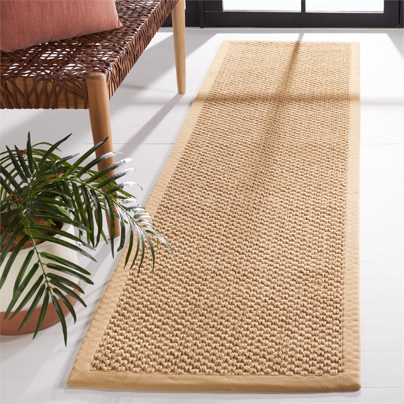 Safavieh Natural Fiber Sisal Runner Rug NF525F-28 in Maize