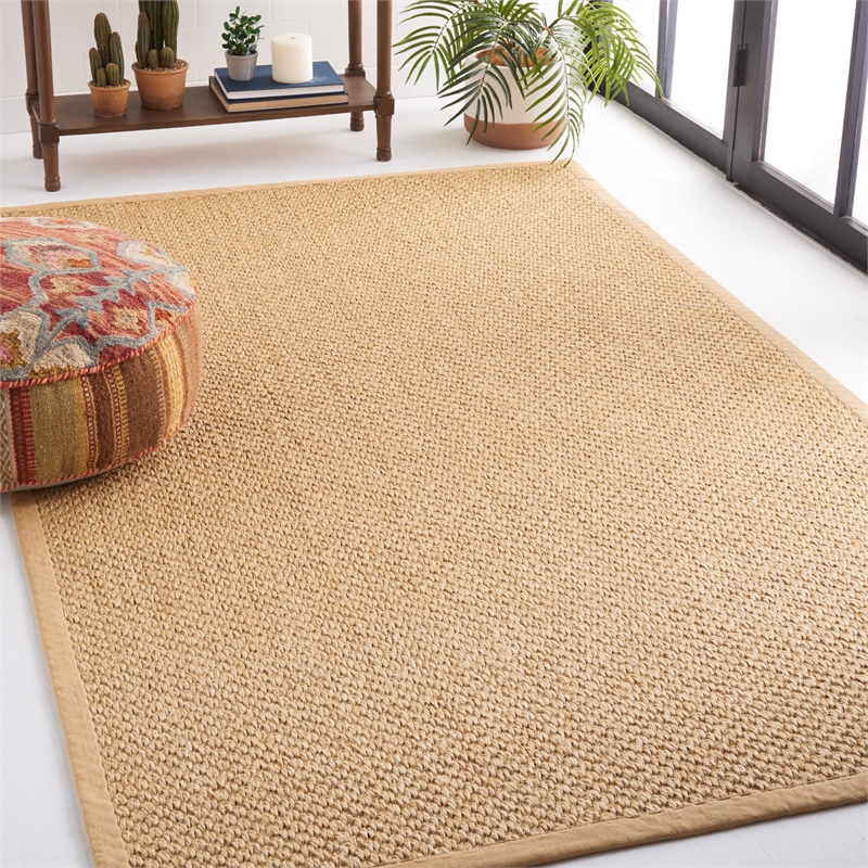 Safavieh Natural Fiber Sisal Medium Rectangle Rug NF525F-5 in Maize