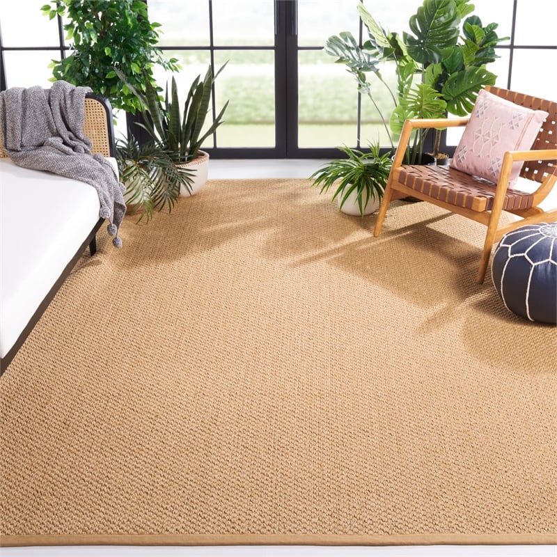 Safavieh Natural Fiber Sisal Large Rectangle Rug NF525F-8 in Maize